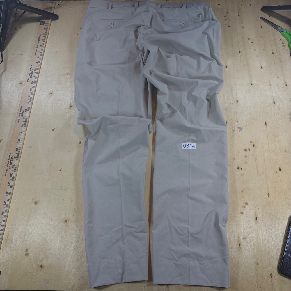 Peter Millar Crown Crafted Surge Tailored Fit Pants Khaki 34x29 Stretch - Picture 5 of 6